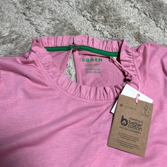 BODEN Supersoft Frill Detail Top NWT - Picture 6 of 8